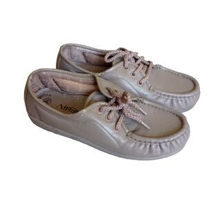 Airstep Brown Leather Shoes Walking Ortho Cushion Comfort Size 5 1/2 Wide Width